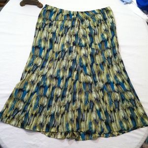 R.Q.T SKIRT SIZE 14 GREEN TURQUOISE WOMENS